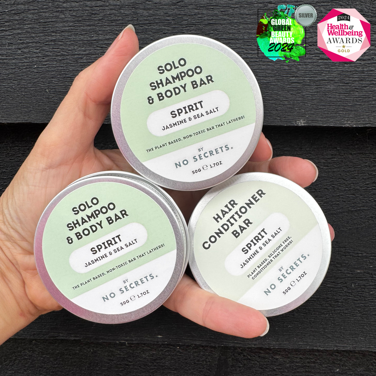 Solo Shampoo & Body Bar & Hair Conditioner Bundle: Spirit