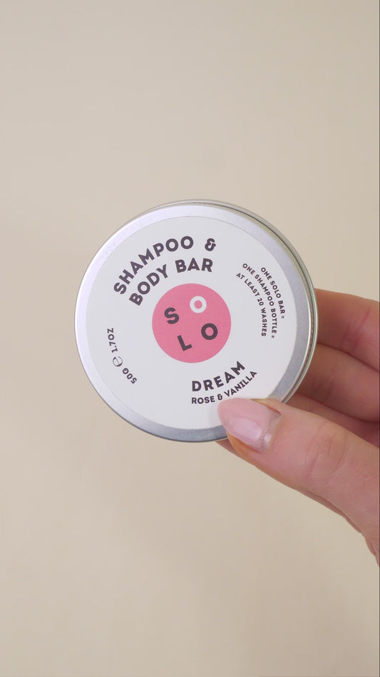 Solo Shampoo & Body Bar: Dream, Rose & Vanilla